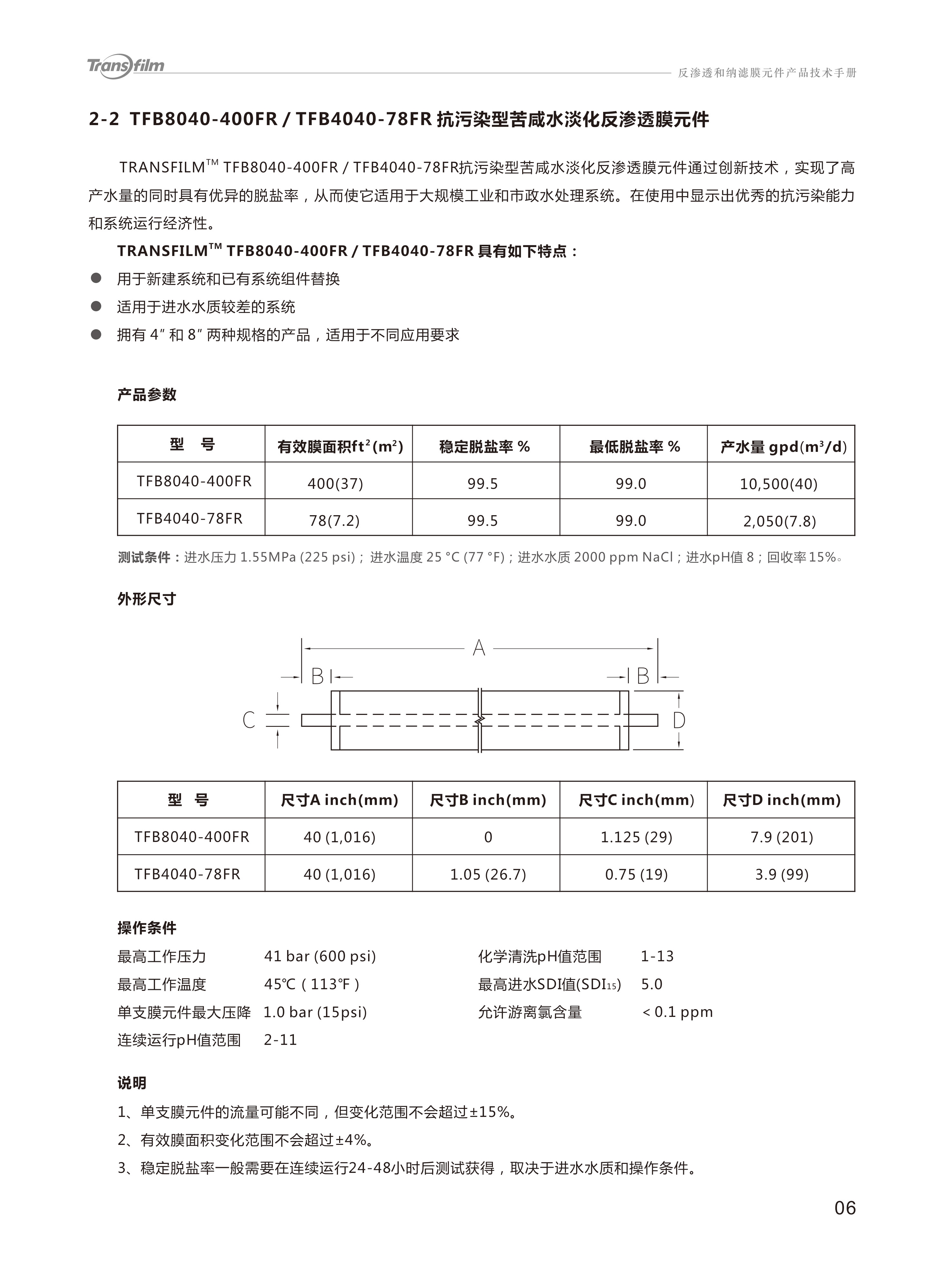 Transfilm反渗透膜，湶膜（Transfilm），湶膜膜反渗透膜
