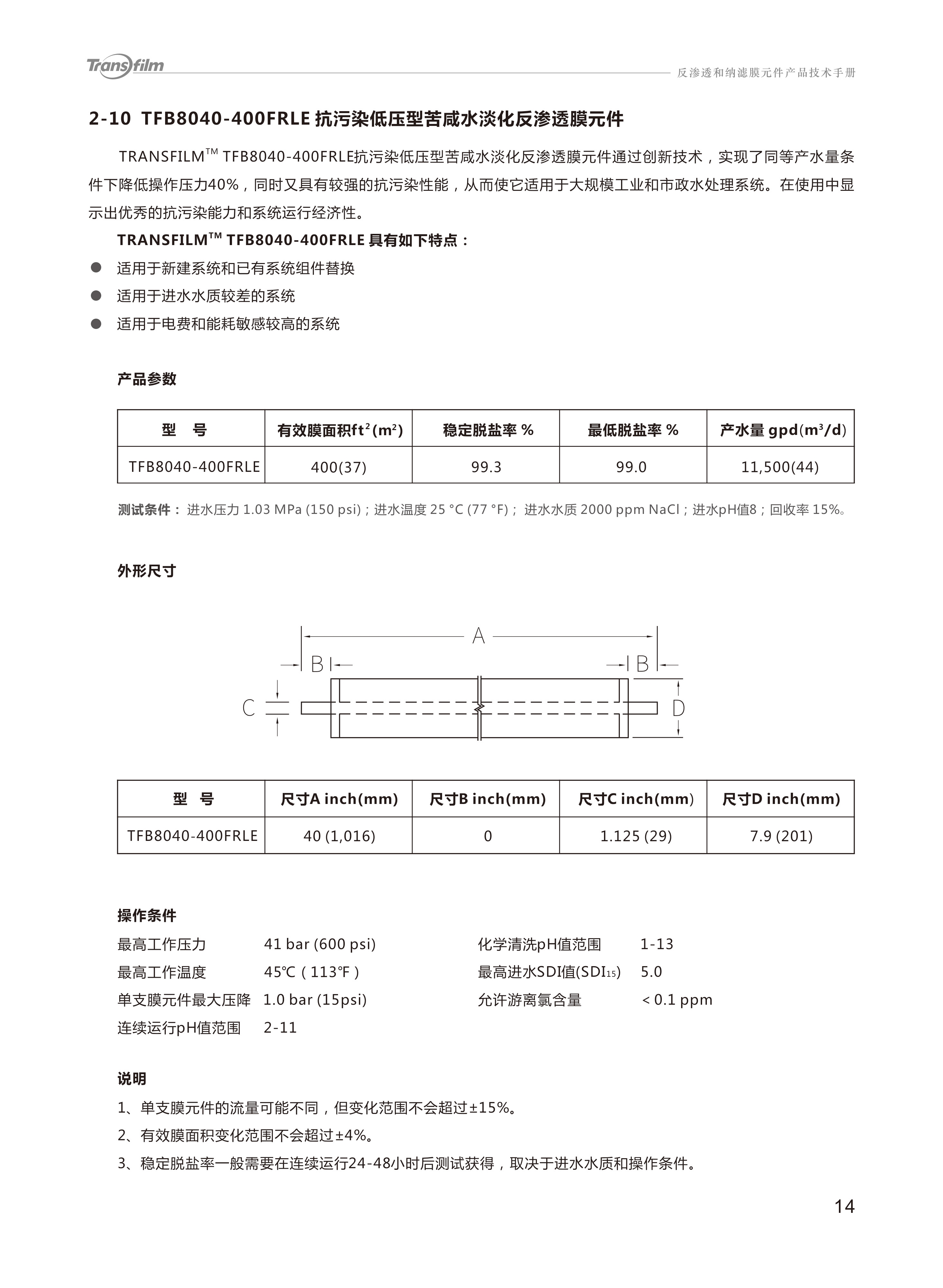 Transfilm反渗透膜，湶膜（Transfilm），湶膜膜反渗透膜