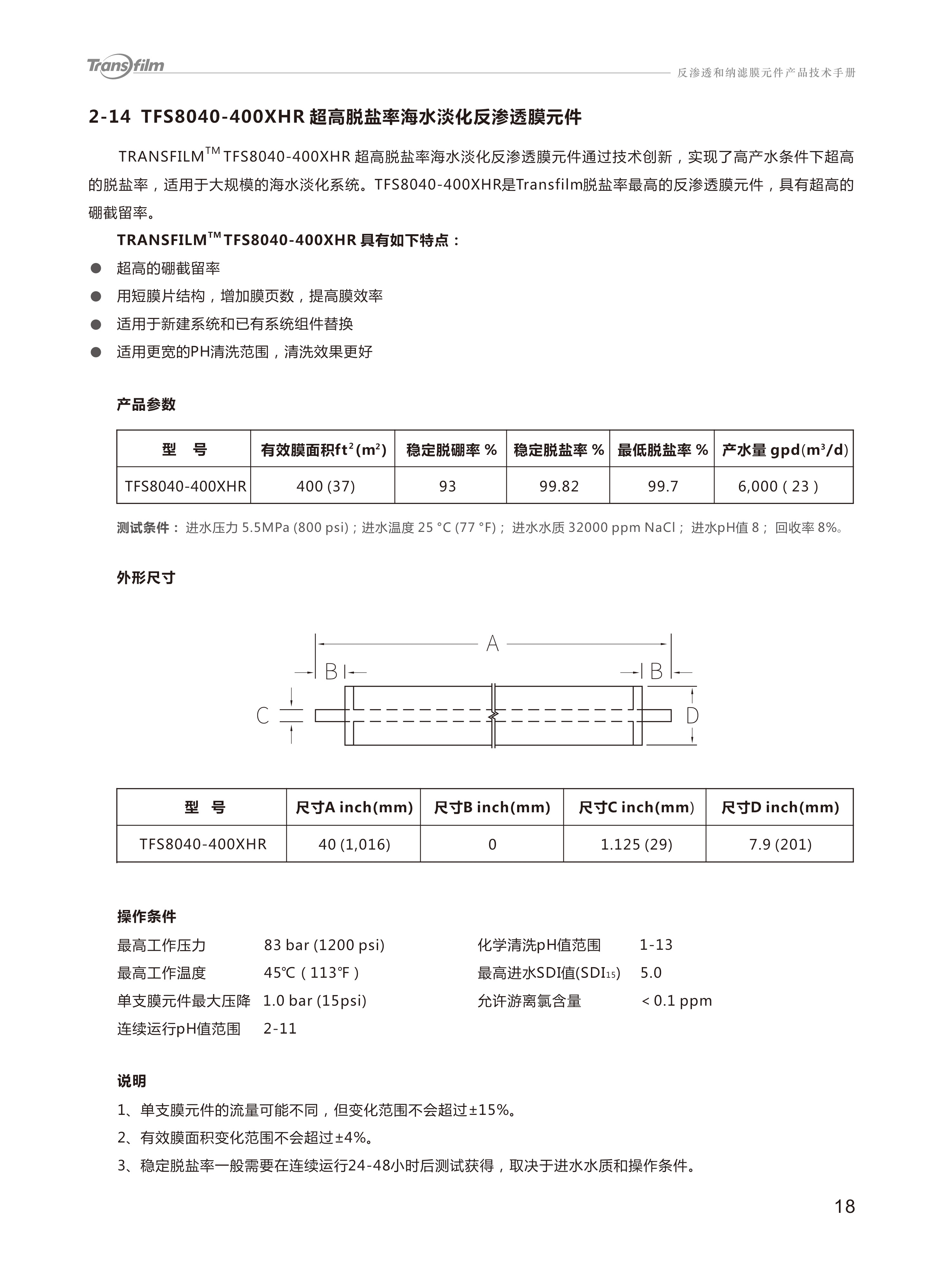 Transfilm反渗透膜，湶膜（Transfilm），湶膜膜反渗透膜