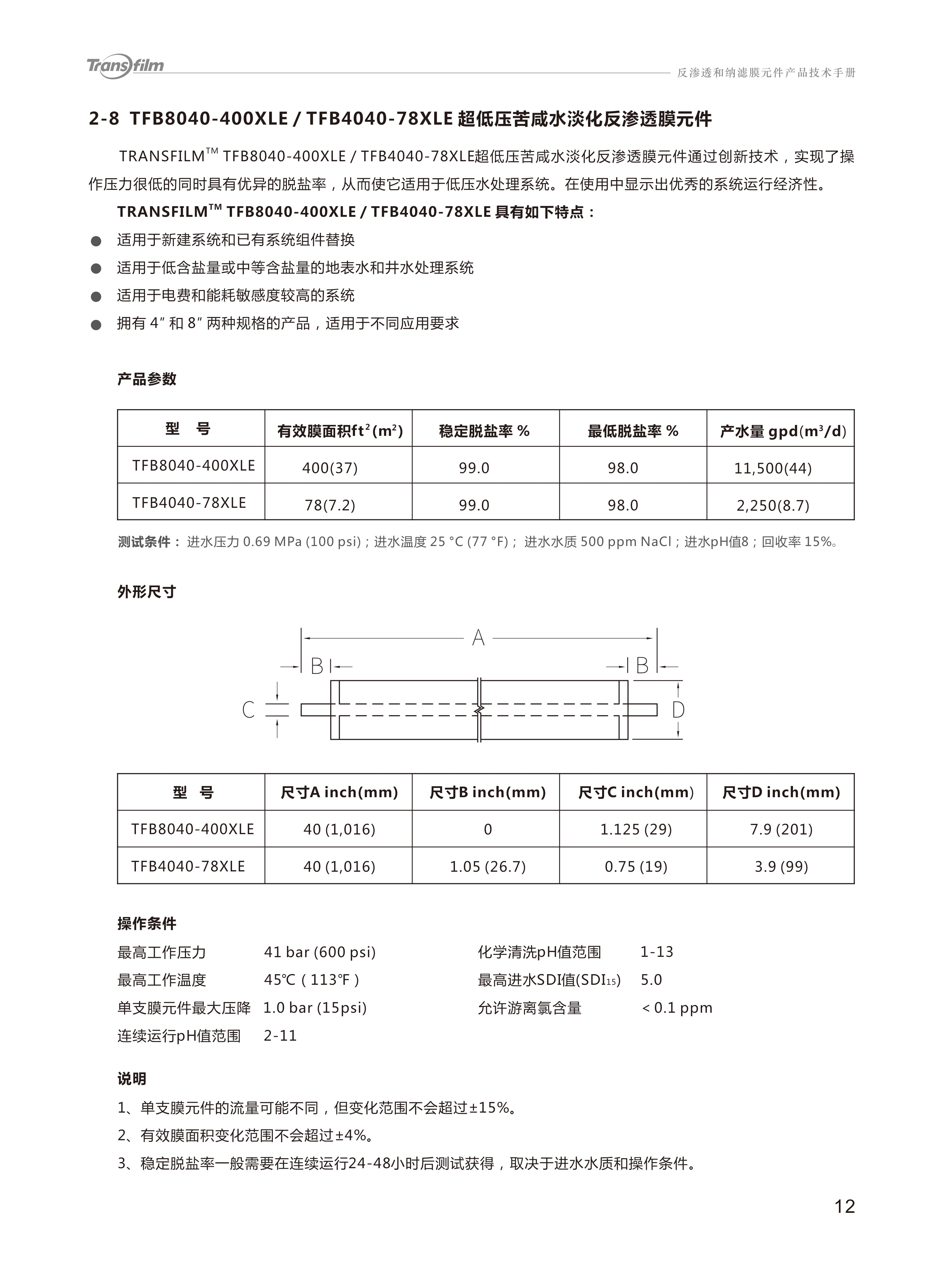 Transfilm反渗透膜，湶膜（Transfilm），湶膜膜反渗透膜