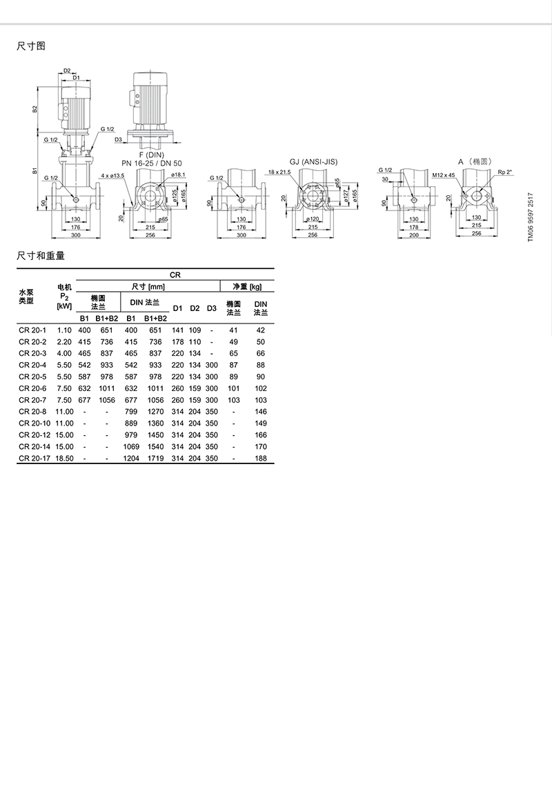 格兰富 CR多级离心泵 格兰富Grundfos 青岛格兰富