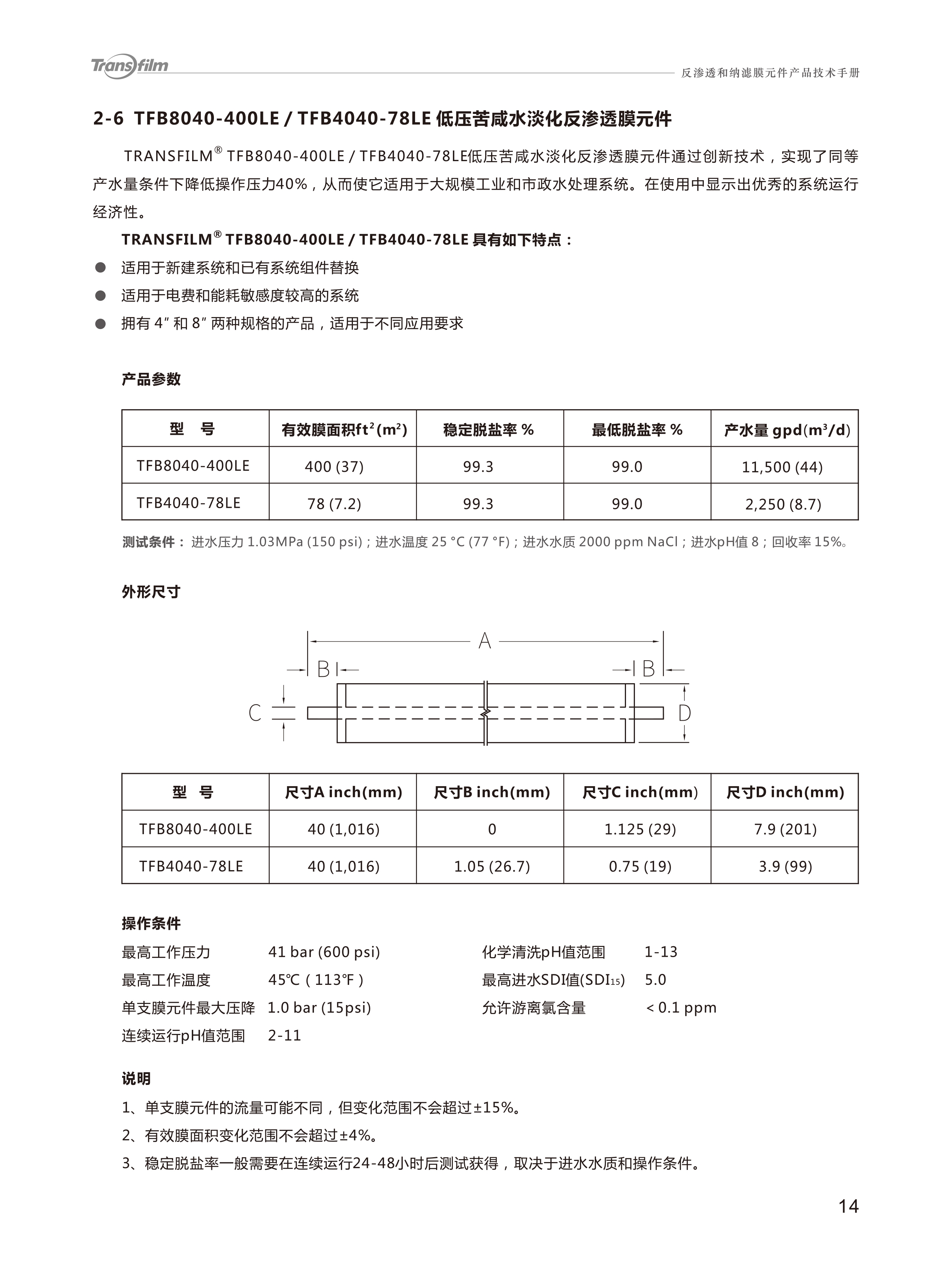 Transfilm反渗透膜，溴膜（Transfilm），溴膜反渗透膜